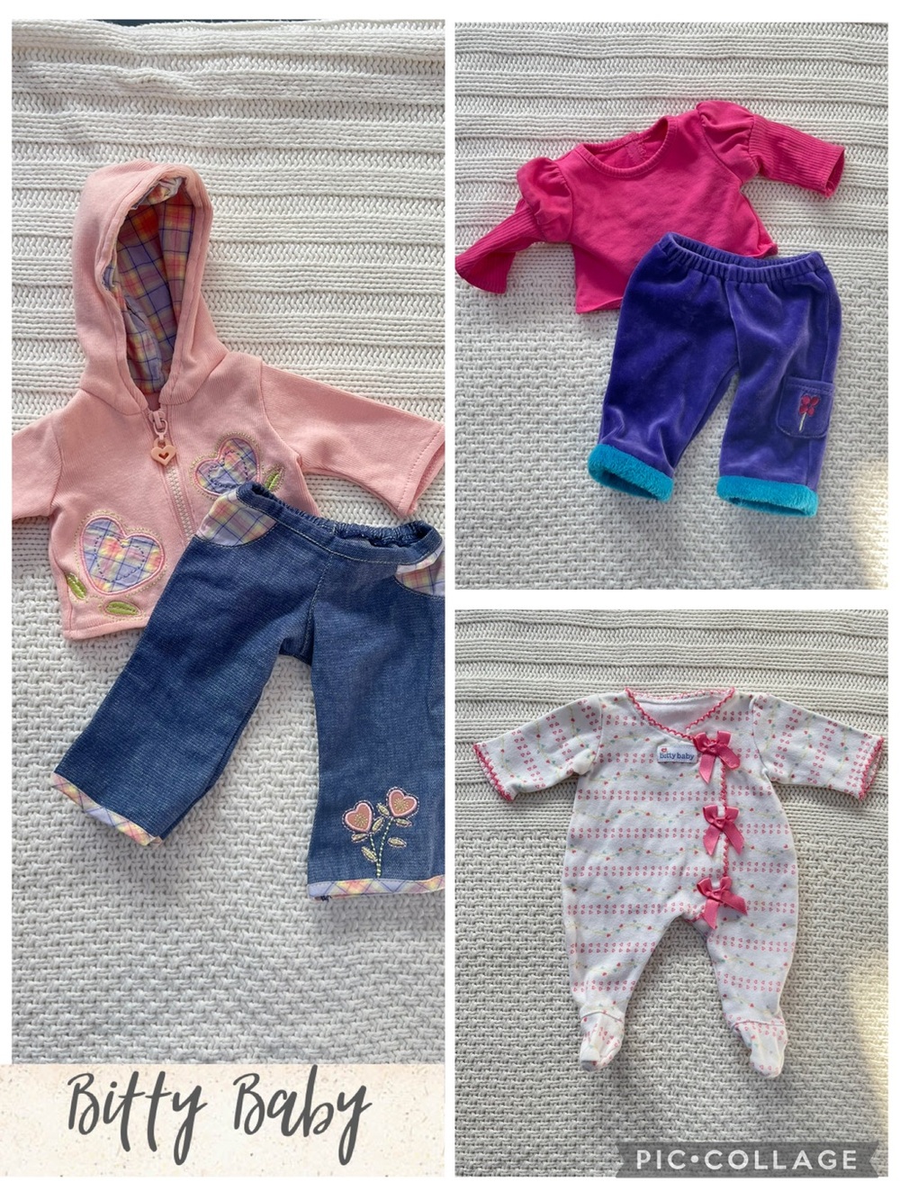 American Girl Bitty Baby Doll Clothing Lot of Five Pretend Play